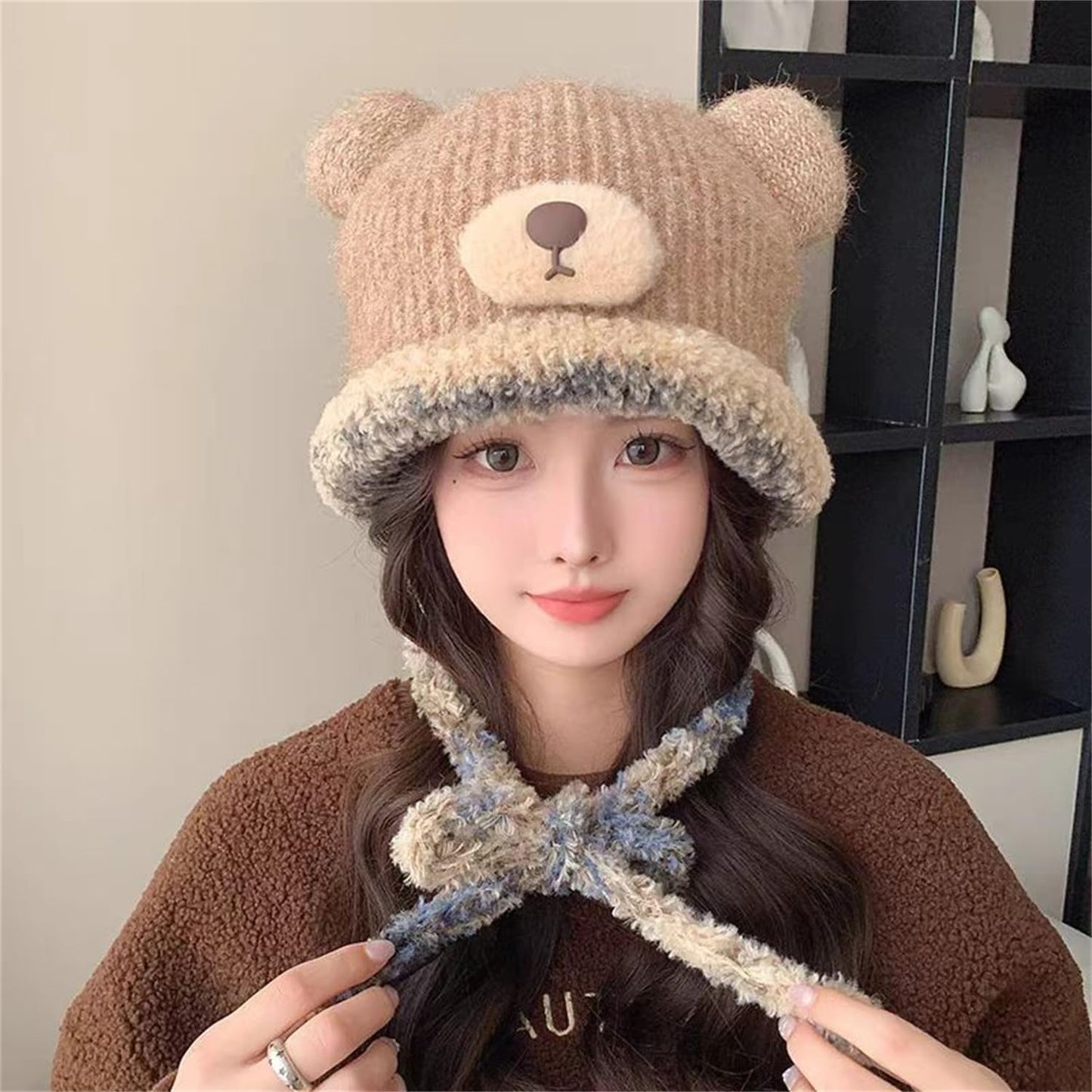 Winter Cute Bear Knitted Beanie