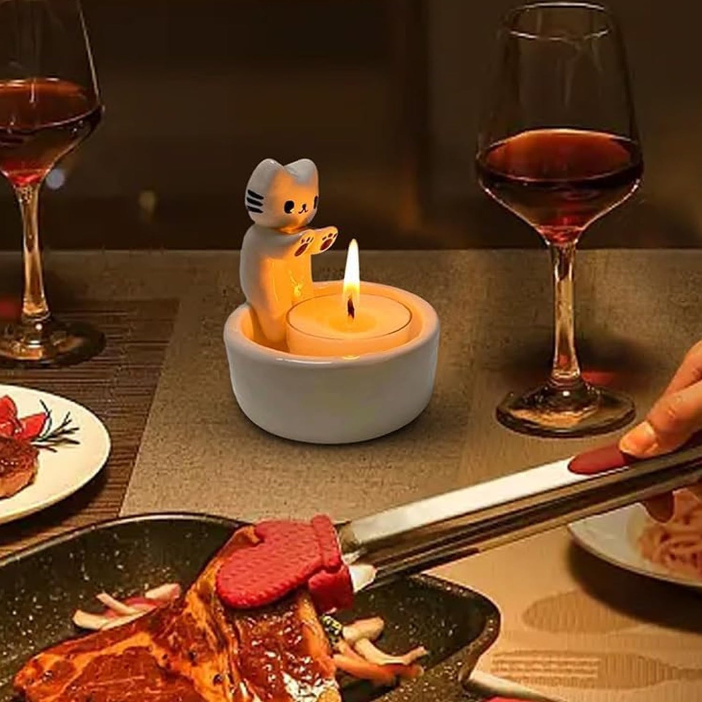 Cute Cat Candle Holder