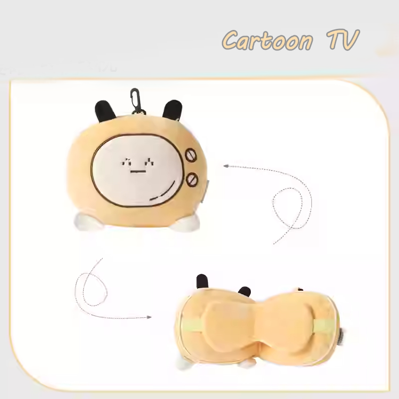 Loveable Cartoon Functional Travel 2-in-1 Eye Mask - Portable and Versatile