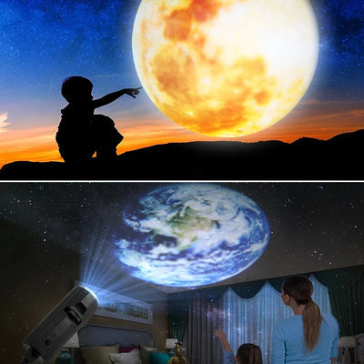 3D Moon Earth Night Light