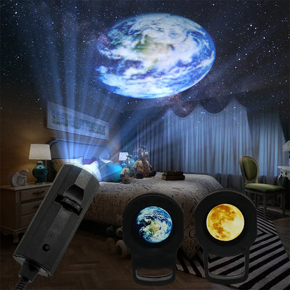 3D Moon Earth Night Light